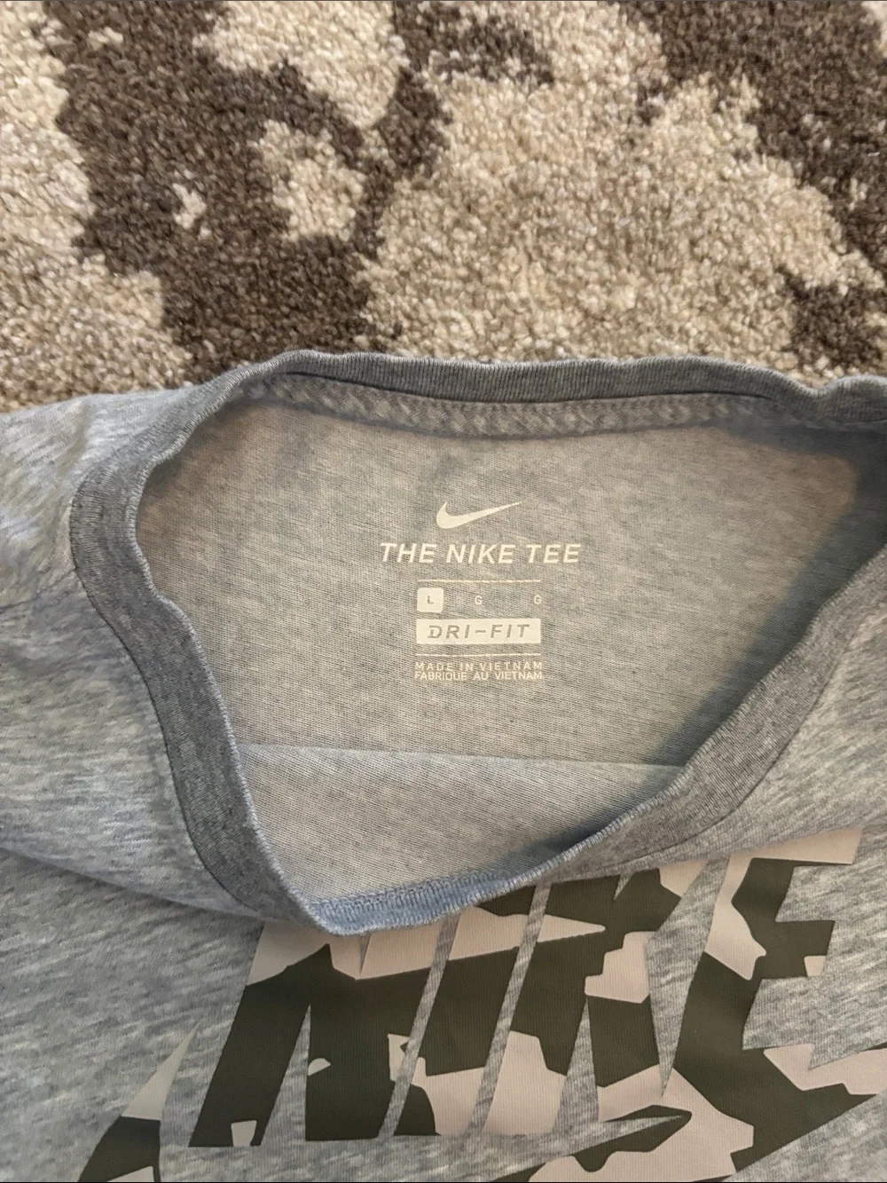 Nike Dri-FIT - Gray Camo Swoosh Graphic Shirt!!